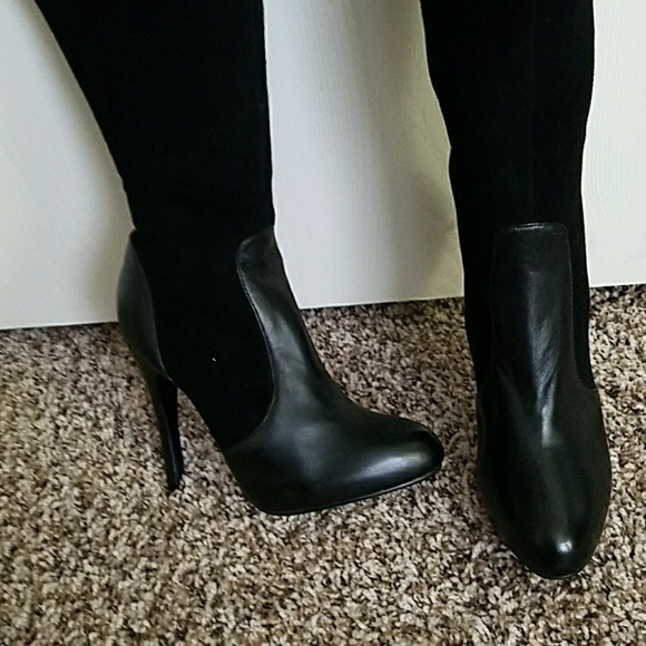 Colin Stuart Leather and Suede Thigh High Boot - Picture 3 of 5